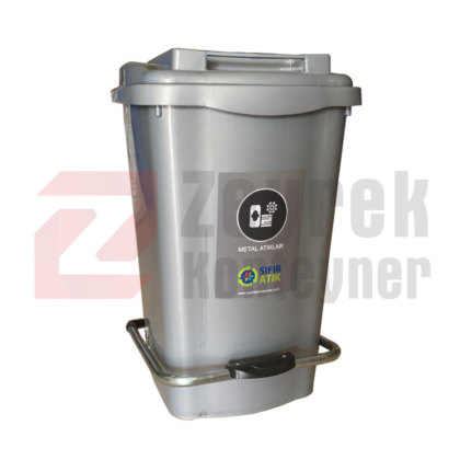 Zeyrek 65 Litre Metal Atık Plastik Sıfır Atık Konteyneri